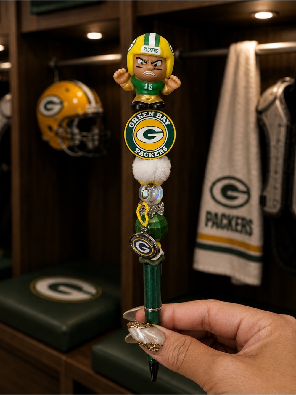 Green Bay Packers Beaded Pen